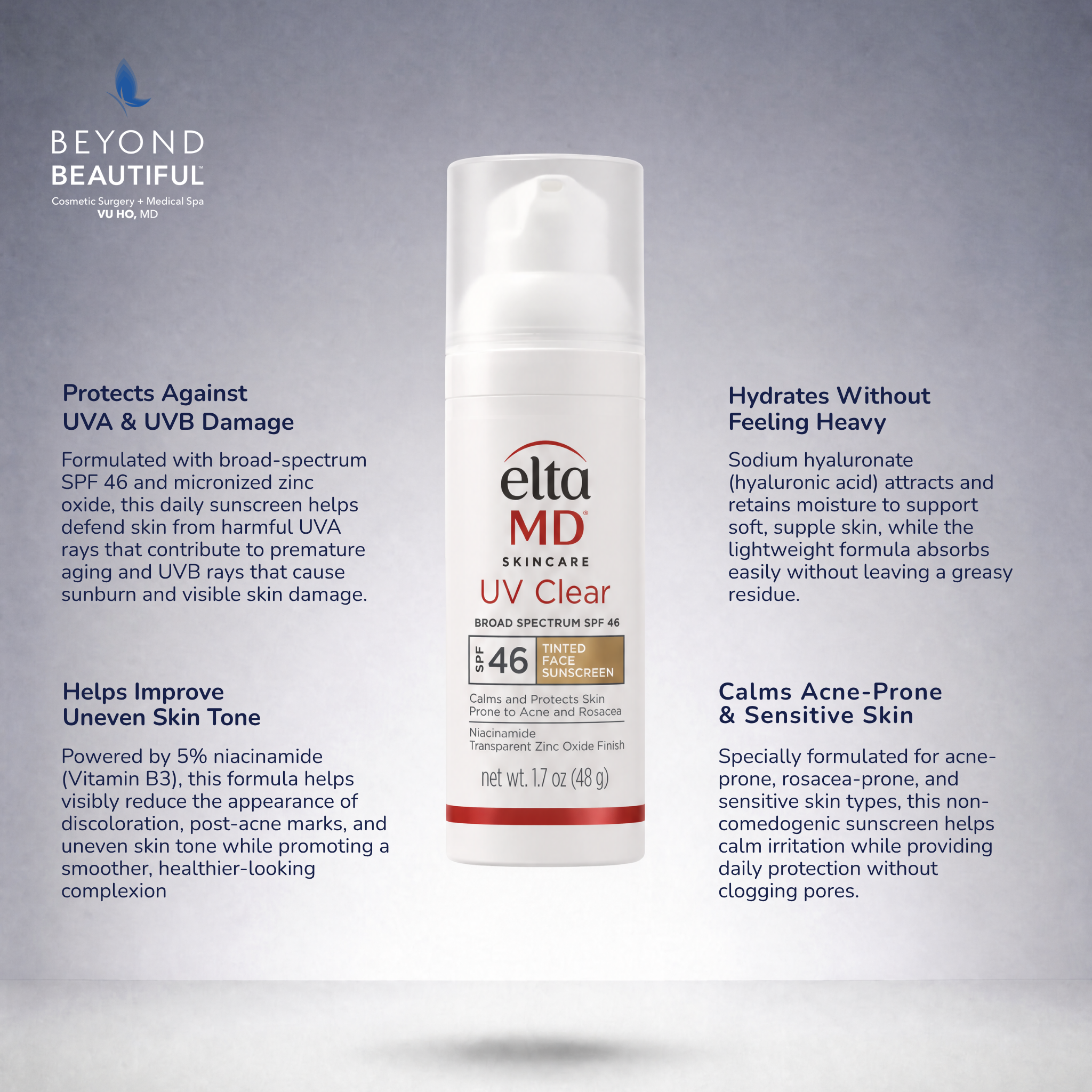 EltaMD UV Clear Broad-Spectrum SPF 46 – Tinted (1.7 oz)