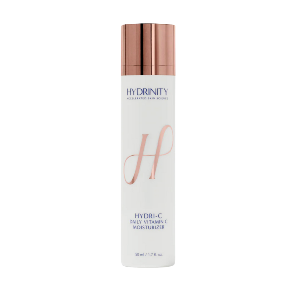Hydrinity HYDRI-C vitamin C moisturizer  during morning skincare routine before SPF.