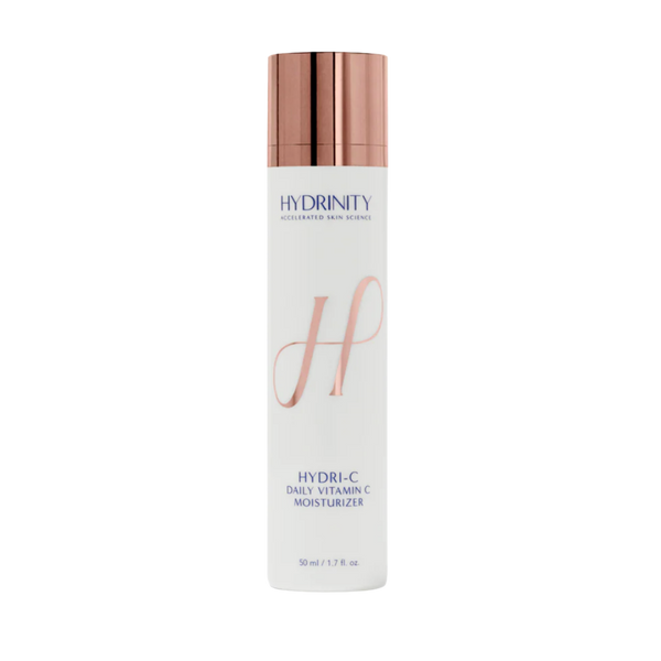 Hydrinity HYDRI-C vitamin C moisturizer  during morning skincare routine before SPF.