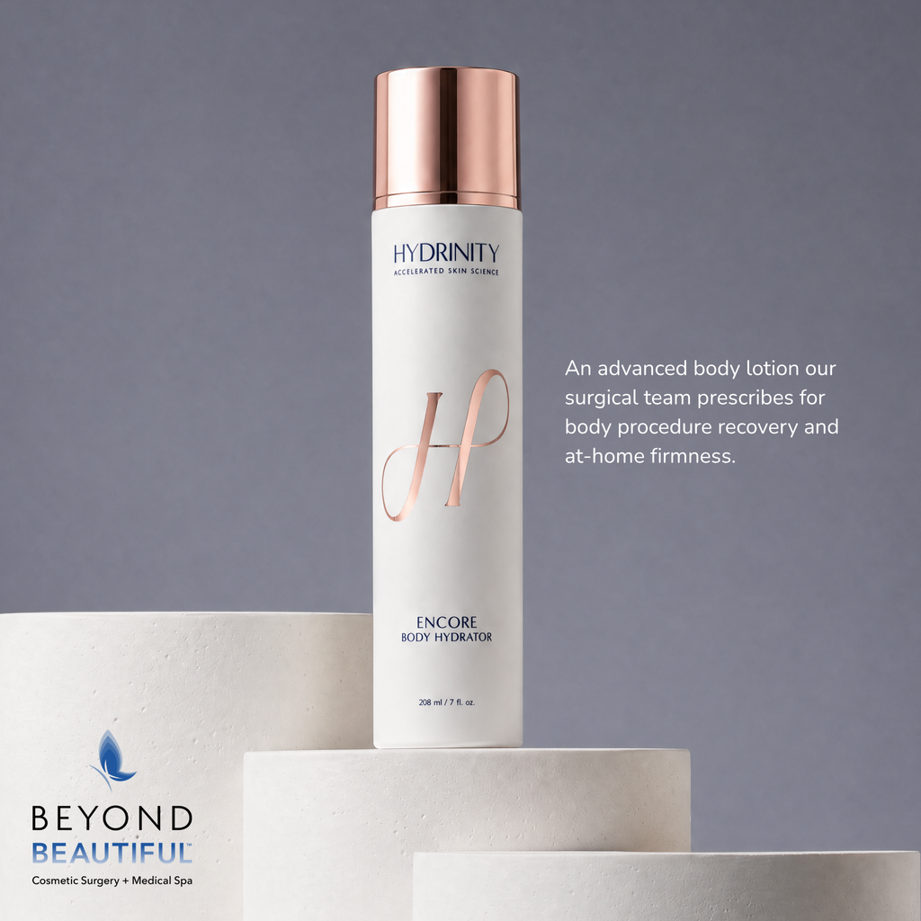 Hydrinity ENCORE Body Hydrator with PPM6 Technology, supercharged HA, astaxanthin, and prickly pear | Anti Aging Body Lotion | Medical Grade Skincare | Skin Firming Body Lotion | Medical grade skin firming | Beyond Beautiful Cosmetic Surgery and Medspa