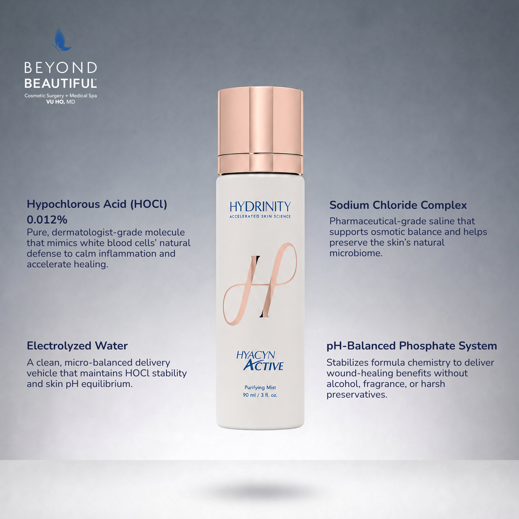 HYDRINITY Hyacin Active Purifying Facial Mist  | Beyond Beautiful Cosmetic Surgery and Medspa, Vu Ho MD, Dallas Fort Worth Cosmetic Surgery and Medspa