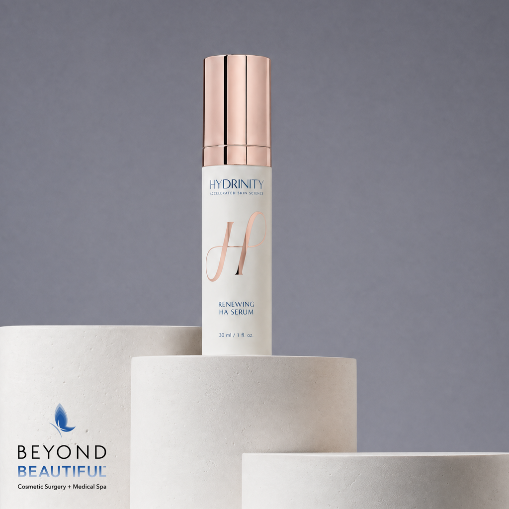 Hydrinity Renewing HA Serum 30mL anti-aging bottle, surgeon-curated at Beyond Beautiful Texas | Medical Grade Skincare