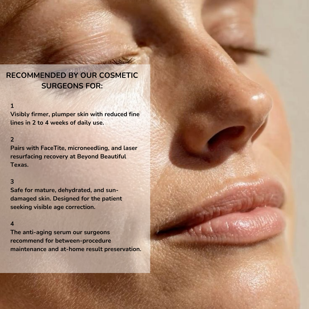 Hydrinity Renewing HA Serum 30mL anti-aging bottle, surgeon-curated at Beyond Beautiful Texas | Cosmetic Surgery Recommended Skincare | Medical Grade Skincare