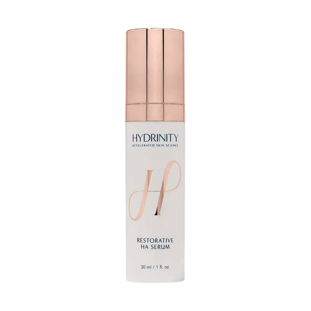 Hydrinity Restorative HA Serum 30mL bottle with PPM6 Technology, surgeon-curated post-procedure serum | Beyond Beautiful Cosmetic Surgery and Medspa, Vu Ho MD