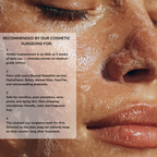 Hydrinity PRELUDE Cleanser | Close-up of a person's face with soap bubbles, text about cosmetic surgeons' recommendations, and product names.