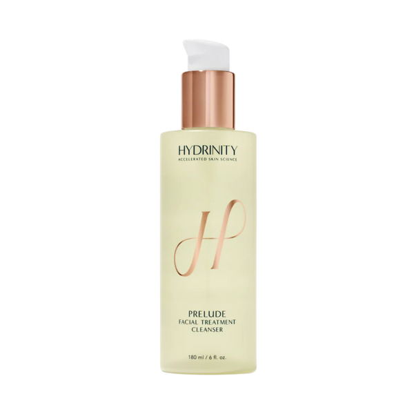 Hydrinity PRELUDE Facial Treatment Cleanser 180mL bottle, surgeon-curated at Beyond Beautiful Texas.